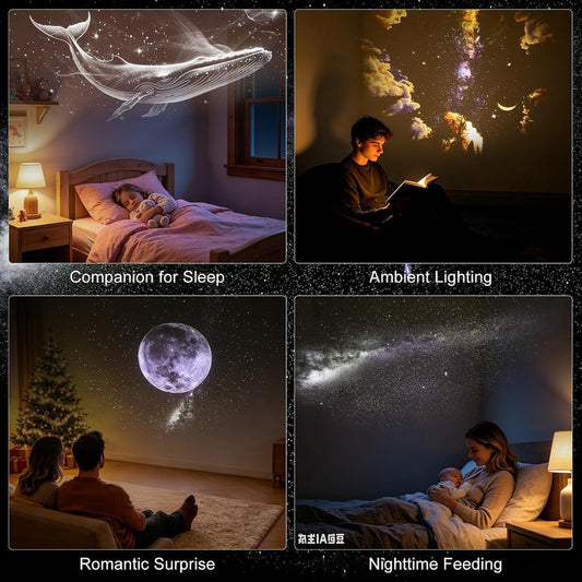 Sunset Lamp - 16 Colors Projection Lamp with Remote | 360° Rotating Romantic Sunset Projector for Bedroom | مصباح غروب الشمس