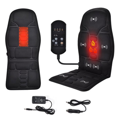 Electric Massage Seat Topper - Heated Vibration Full Body Massager Chair Cushion with Remote