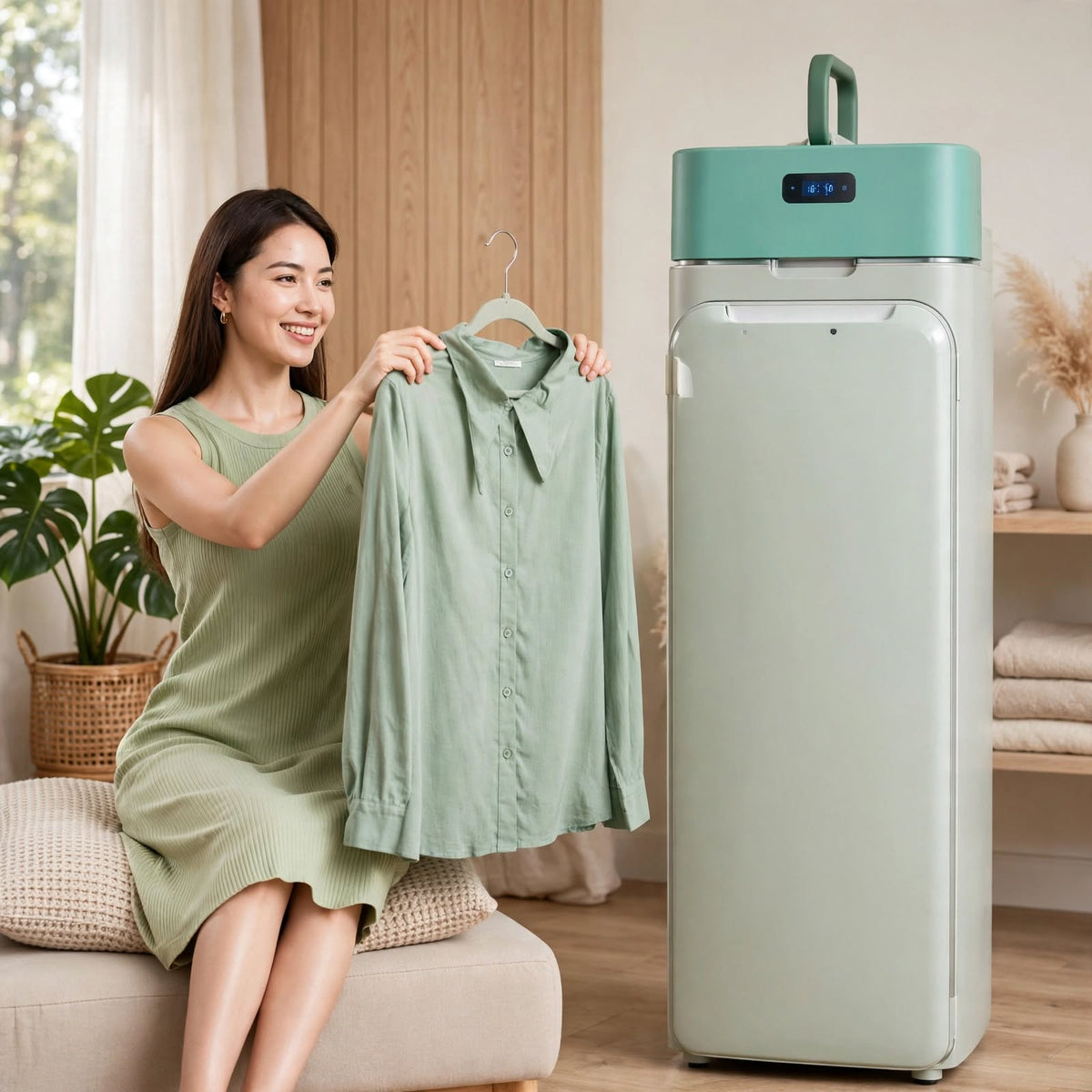 Portable Cloth Drying Heater - Foldable Mini Dryer for Baby Clothes, Towels & Small Laundry, 2 in 1 Dryer & Hanger