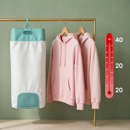 Portable Cloth Drying Heater - Foldable Mini Dryer for Baby Clothes, Towels & Small Laundry, 2 in 1 Dryer & Hanger