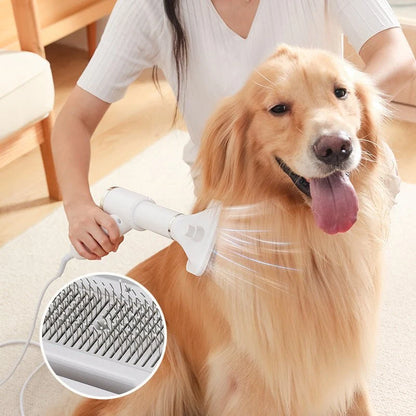Pet Hair Dryer Comb - 2-in-1 Low Noise Pet Grooming Dryer & Brush for Cats and Dogs